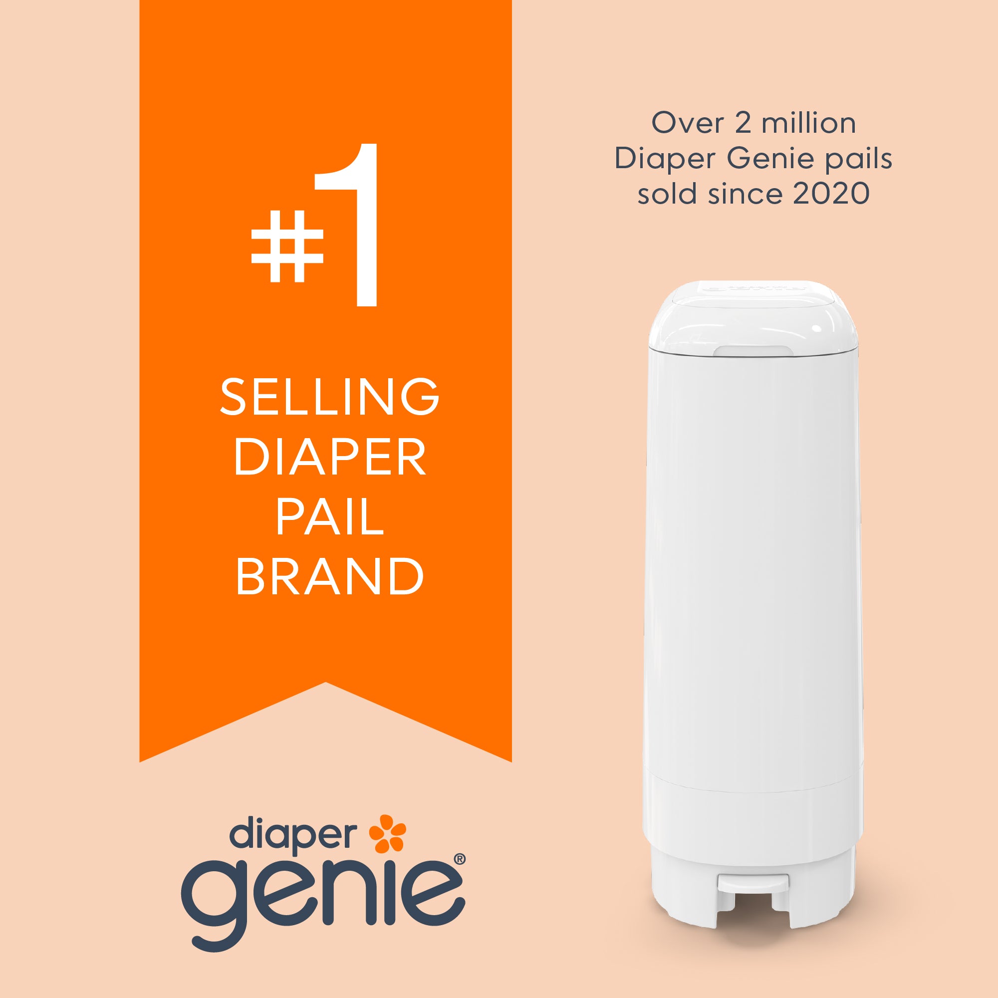 Easy Roll Diaper Pail Refill (Holds 846 Diapers) - Diaper Genie ...